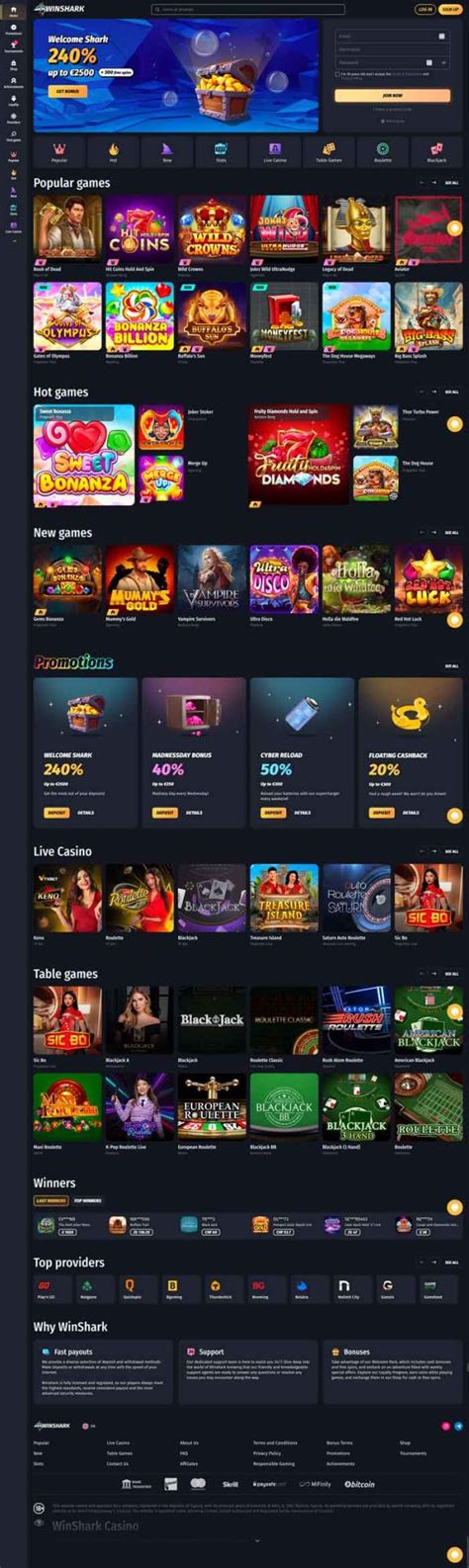 Winshark Casino Reviews, Complaints, RTP & Bonuses.